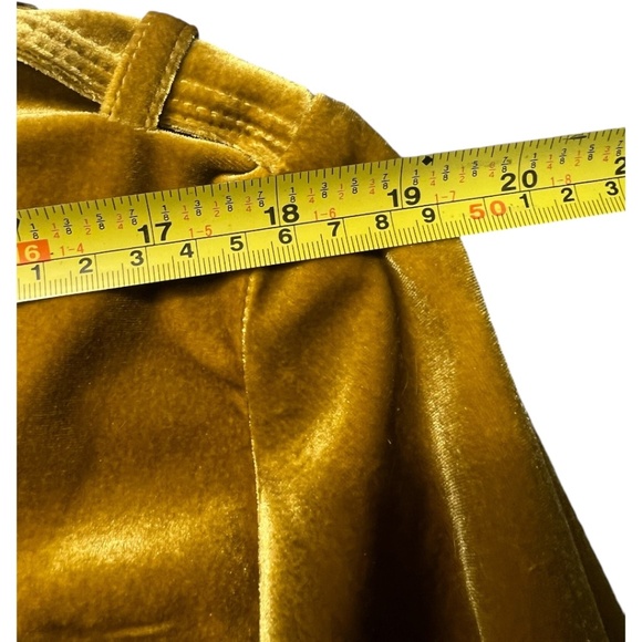 INC International Concepts Glam Velvet Gold Moto Jacket Blazer XL NWT Yellow - Picture 14 of 15
